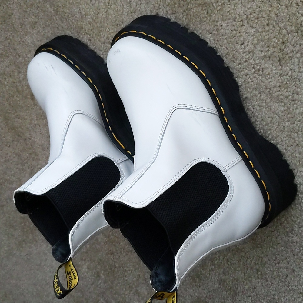 Martens white boots 7